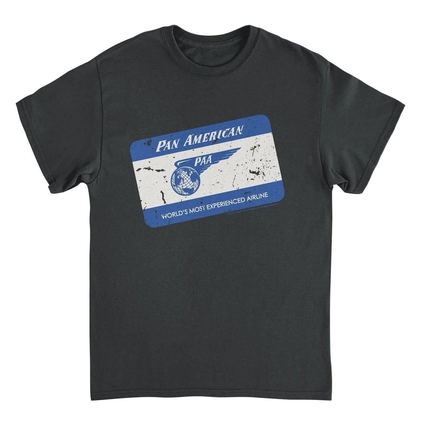 Pan Am Retro PAA Business Card Black T-Shirt by HandyShopping4U2
