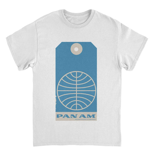 Pan Am Retro 1950S Logo Luggage Tag White T-Shirt by HandyShopping4U2