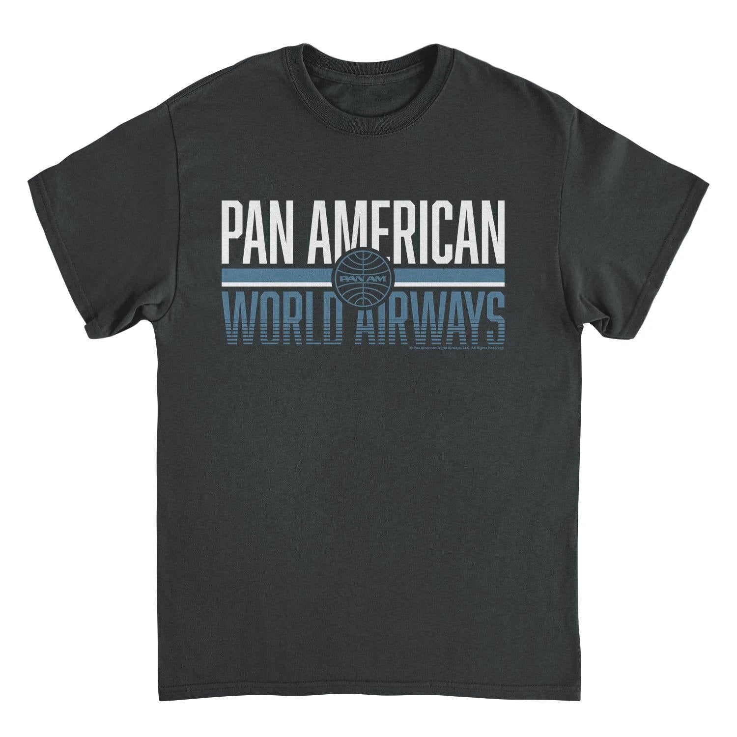 Pan Am Retro Pan American World Airways Black T-Shirt by HandyShopping4U2