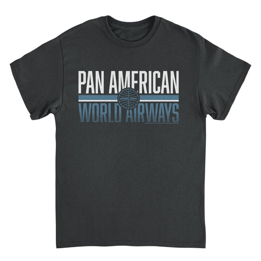Pan Am Retro Pan American World Airways Black T-Shirt by HandyShopping4U2