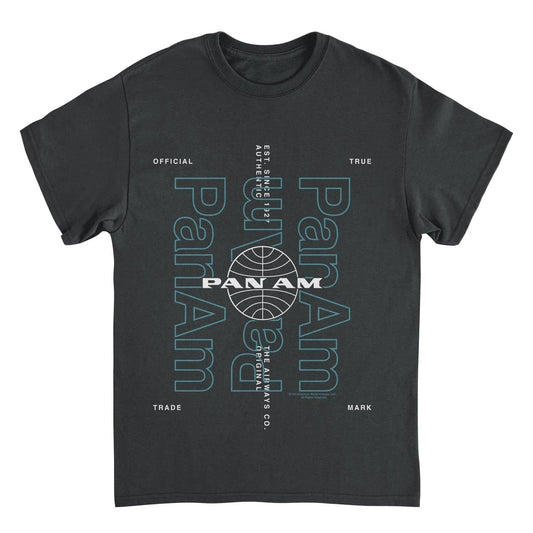 Pan Am Original Airways Co Black T-Shirt by HandyShopping4U2