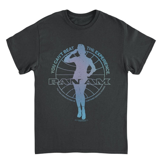 Pan Am Flight Attendant Salute Silhouette Black T-Shirt by HandyShopping4U2