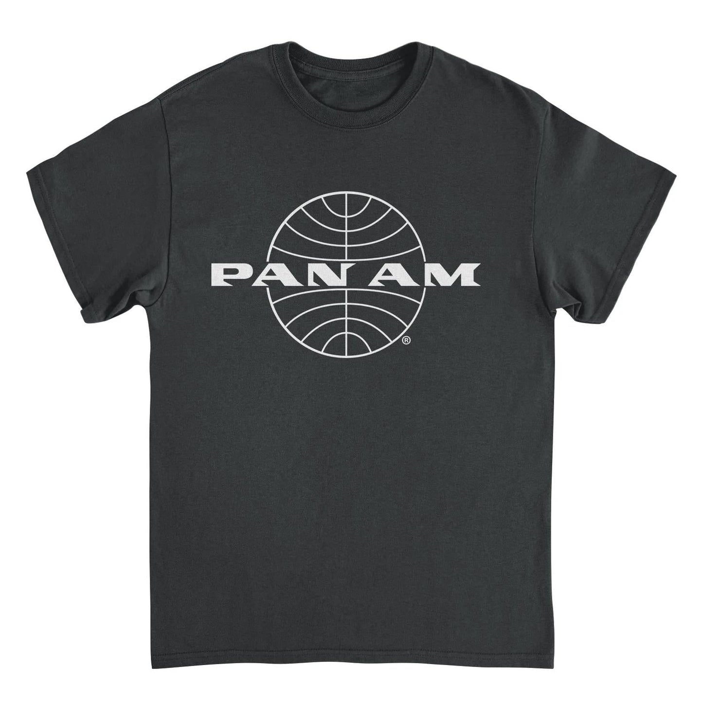 Pan Am Classic White Logo Out Black T-Shirt by HandyShopping4U2
