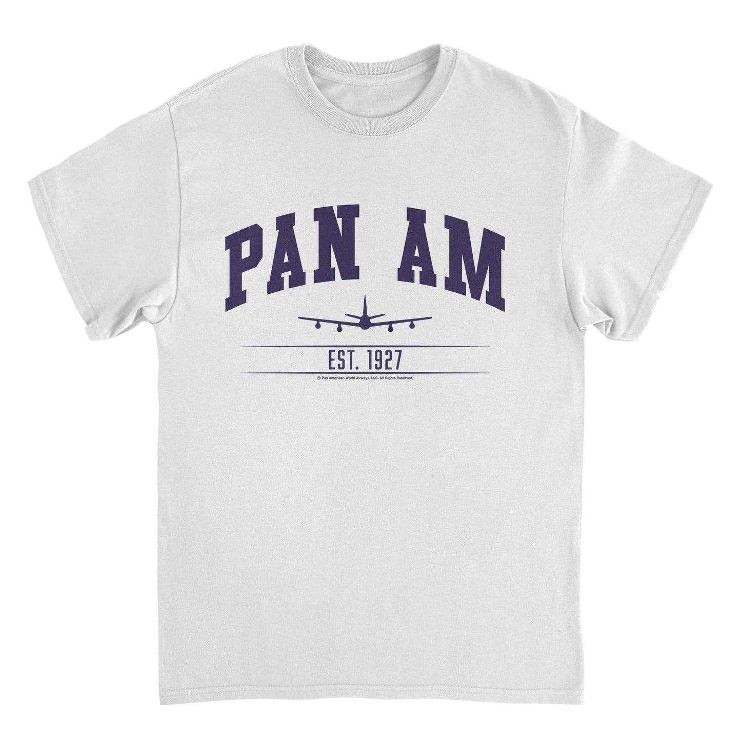 Pan Am College Sports Text Est 1927 White T-Shirt by HandyShopping4U2