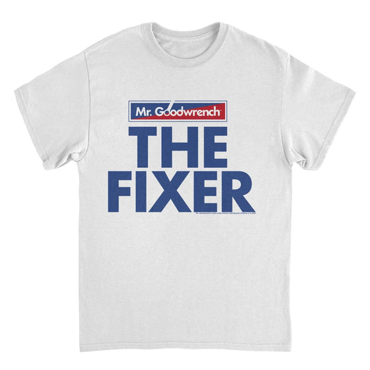 Mr Goodwrench the Fixer Slogan White T-Shirt by HandyShopping4U2