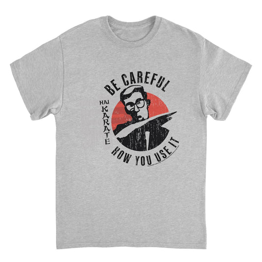 Hai Karate Be Careful How Your Use it Retro Aftershave Sport Grey T-Shirt by HandyShopping4U2