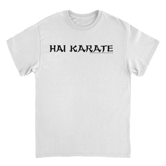 Hai Karate Horizontal Logo Retro Aftershave White T-Shirt by HandyShopping4U2