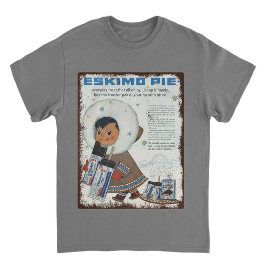 Eskimo Pie Vintage Distressed Cartoon Advert Charcoal T-Shirt by HandyShopping4U2