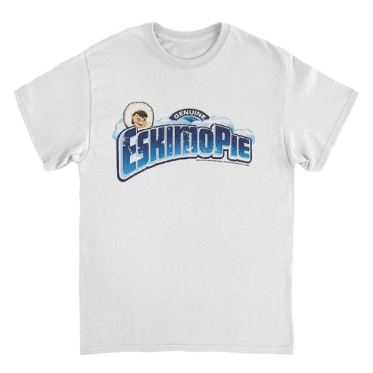 Eskimo Pie Genuine Retro Distress Clouds White T-Shirt by HandyShopping4U2