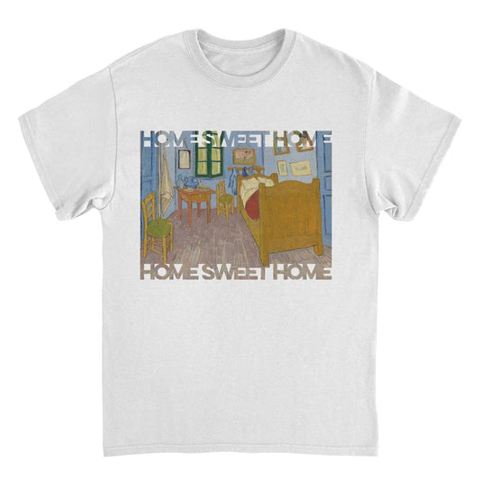 Classic Paintings Home Sweet Home Van Gogh White T-Shirt by HandyShopping4U2
