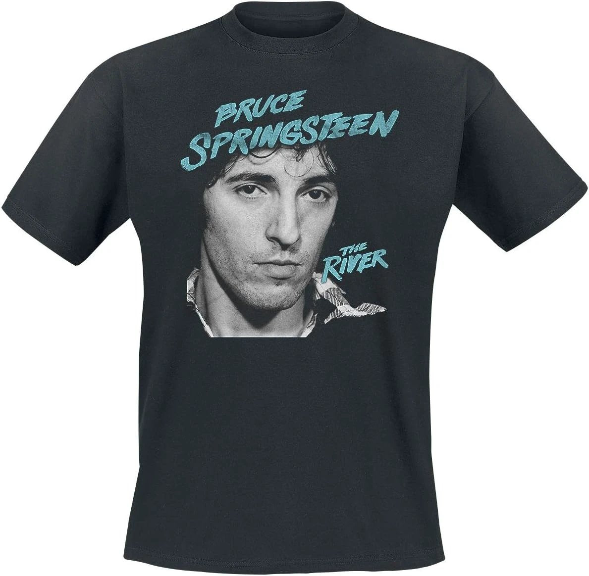 Bruce Springsteen The River T-Shirt with black shirt and blue album-style graphic