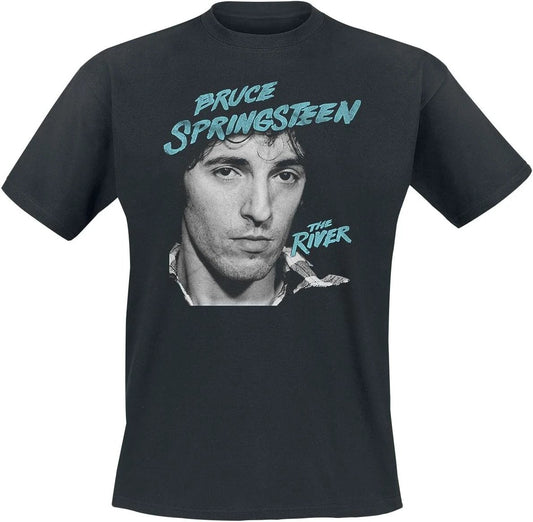 Bruce Springsteen The River T-Shirt with black shirt and blue album-style graphic