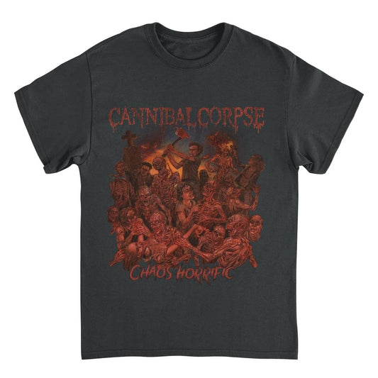 Cannibal Corpse Chaos Horrific black metal band t-shirt featuring official album-inspired graphic artwork for heavy music fans