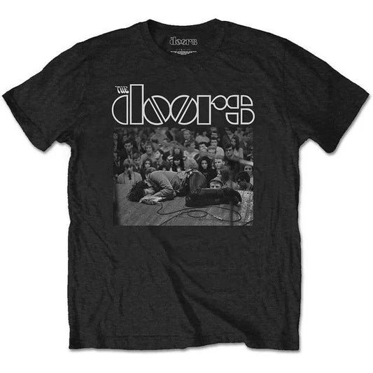The Doors Jim Morrison on stage classic rock band t-shirt front graphic