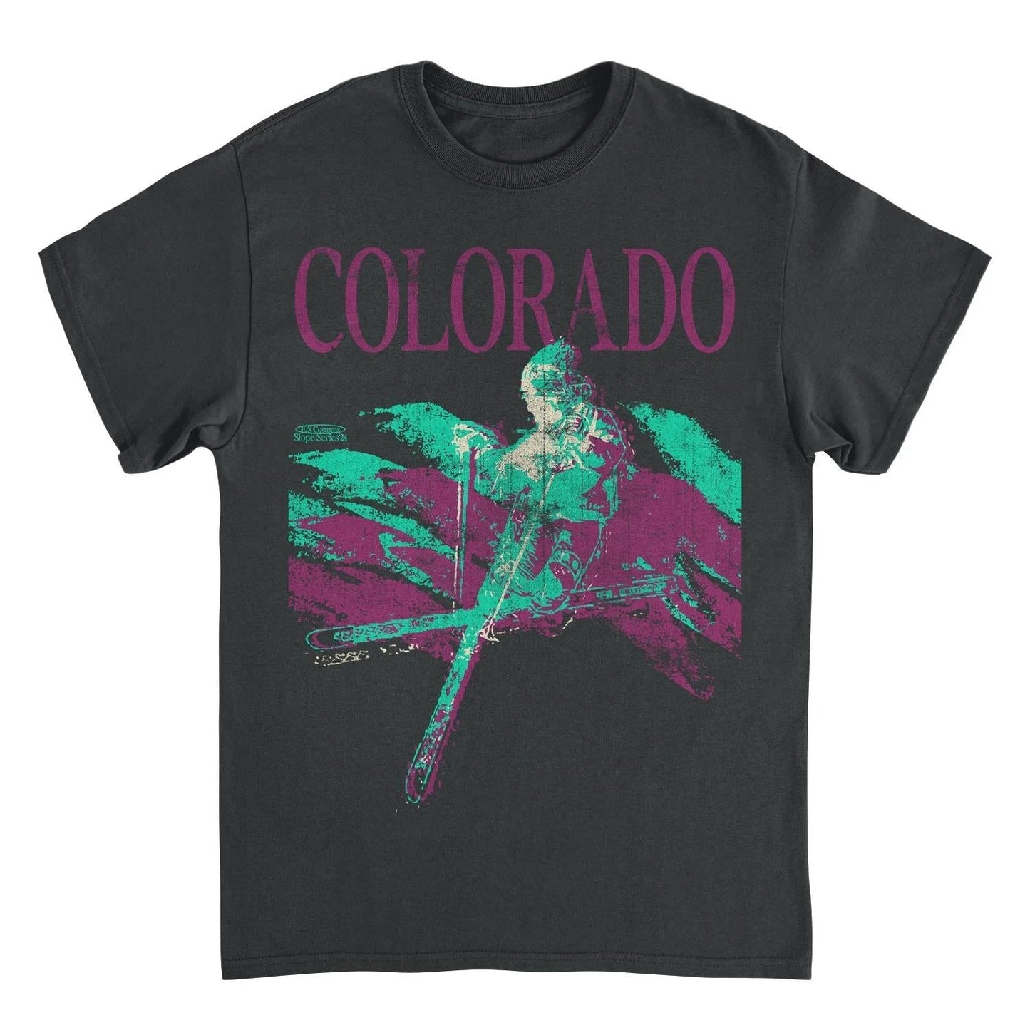 Skiing & Snowboarding Colorado Black T-Shirt by HandyShopping4U2