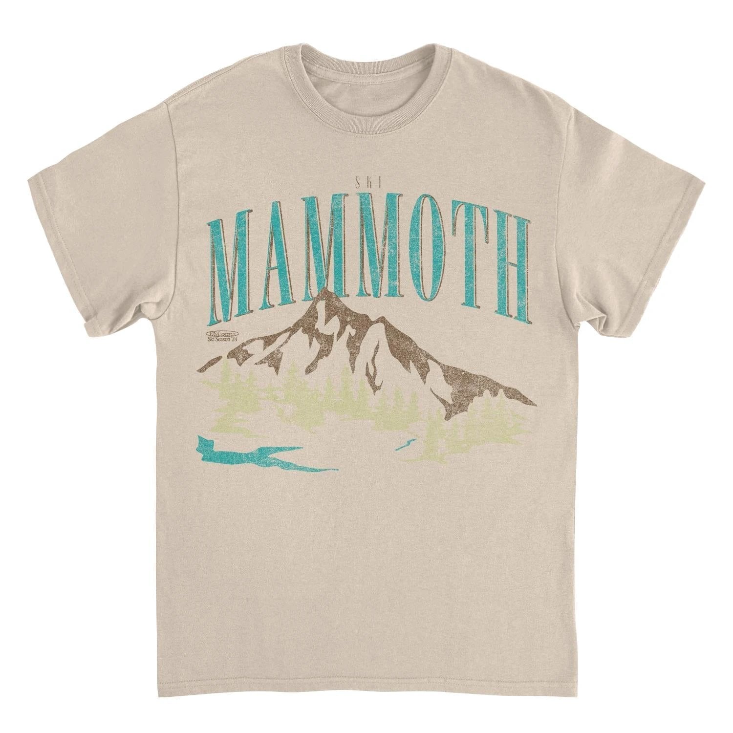 Ski Mammoth Tan T-Shirt by HandyShopping4U2