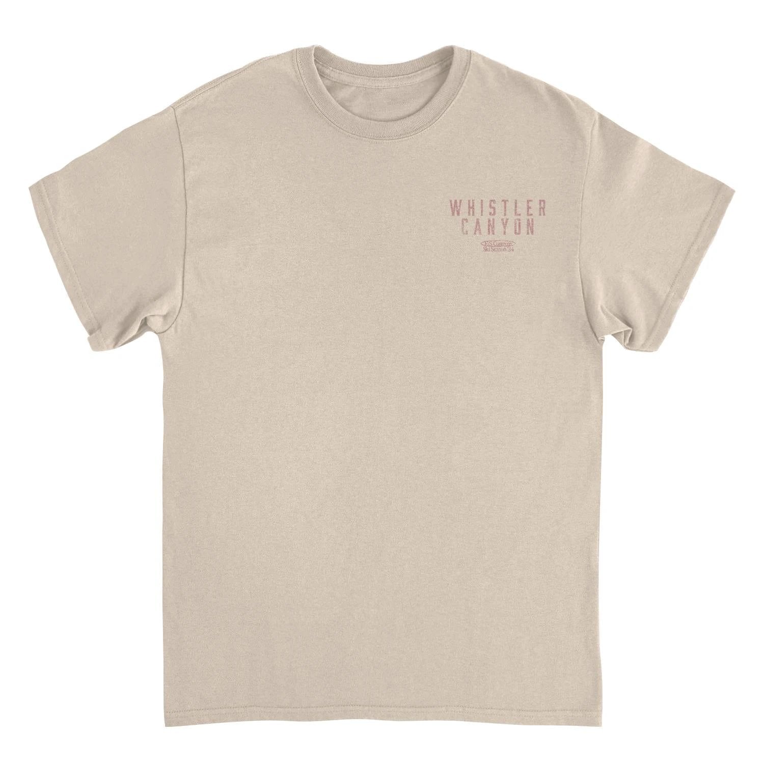 Snowboarding Whistler Light Front & Back Print T-Shirt by HandyShopping4U2
