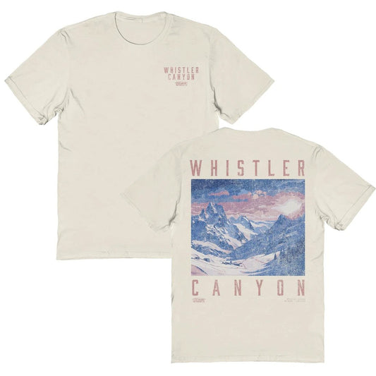 Snowboarding Whistler Light Front & Back Print T-Shirt by HandyShopping4U2