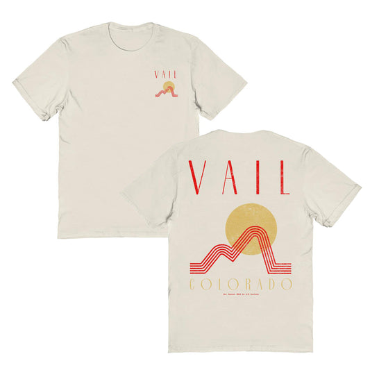 Skiing & Snowboarding Vail Front & Back Print T-Shirt by HandyShopping4U2