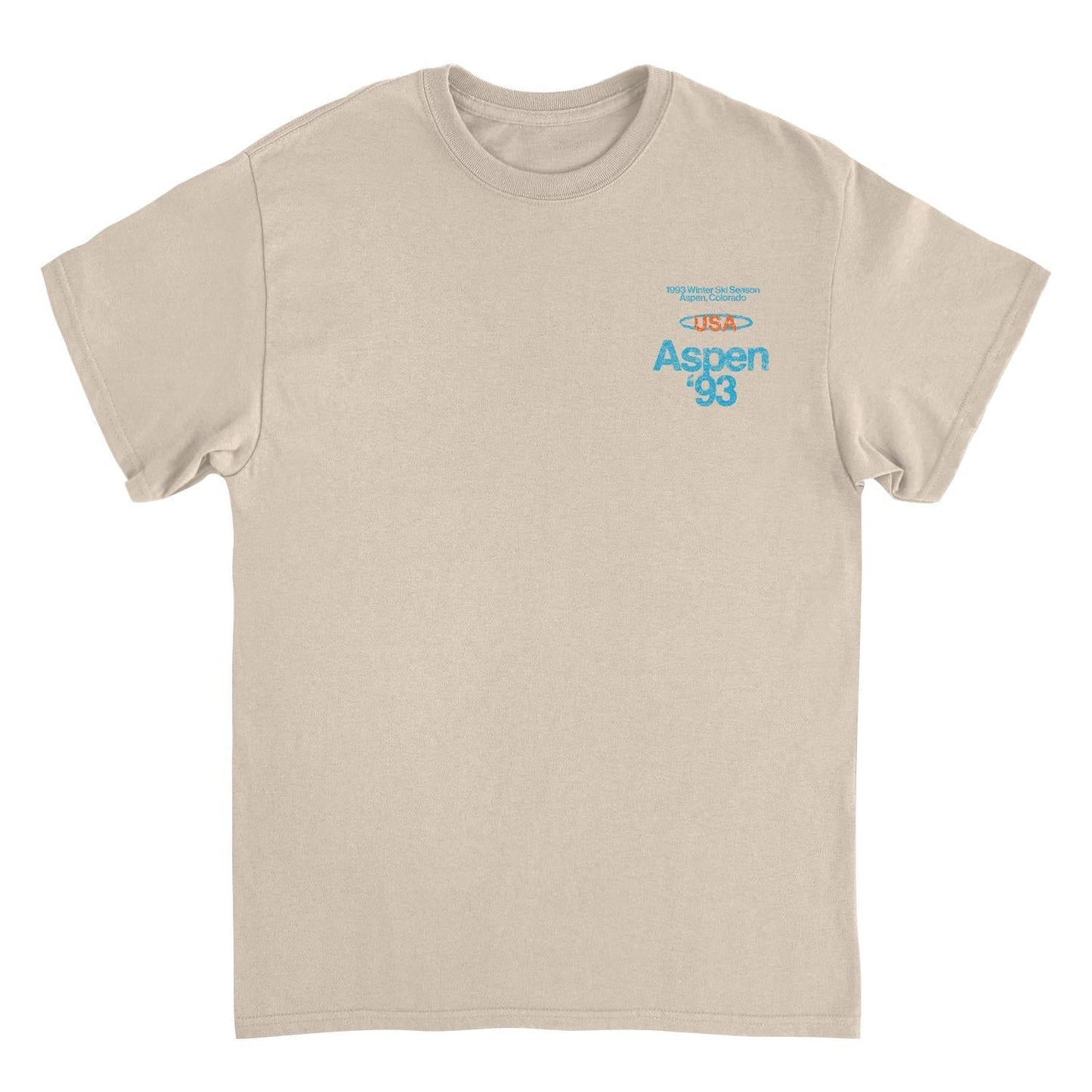 Ski Aspen '93 Front and Back Print T-Shirt by HandyShopping4U2