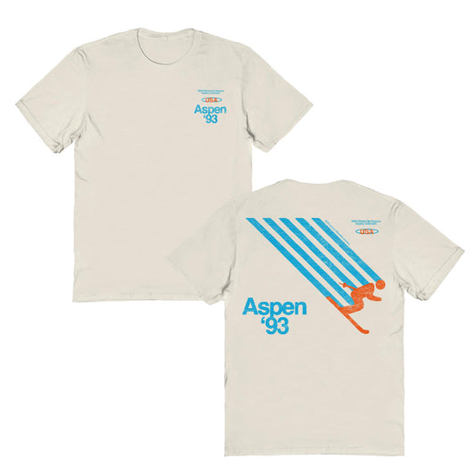 Ski Aspen '93 Front and Back Print T-Shirt by HandyShopping4U2