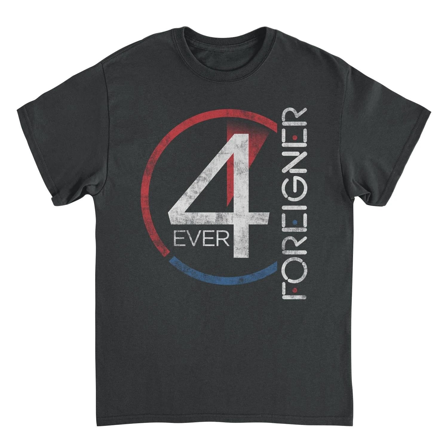 Foreigner 4 Ever logo t shirt black classic rock band graphic tee