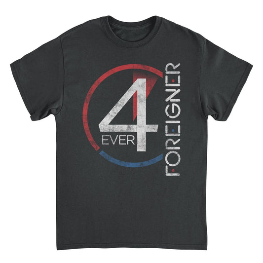 Foreigner 4 Ever logo t shirt black classic rock band graphic tee