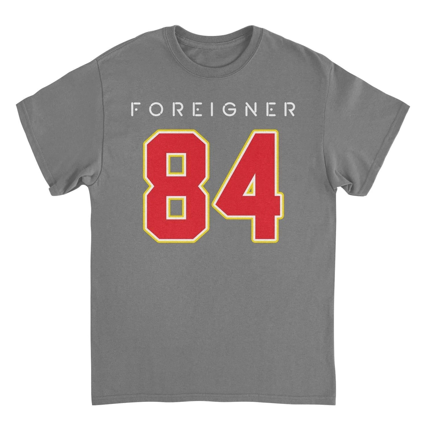 Foreigner Agent Provocateur 84 t-shirt featuring 1984 album design classic rock band graphic tee