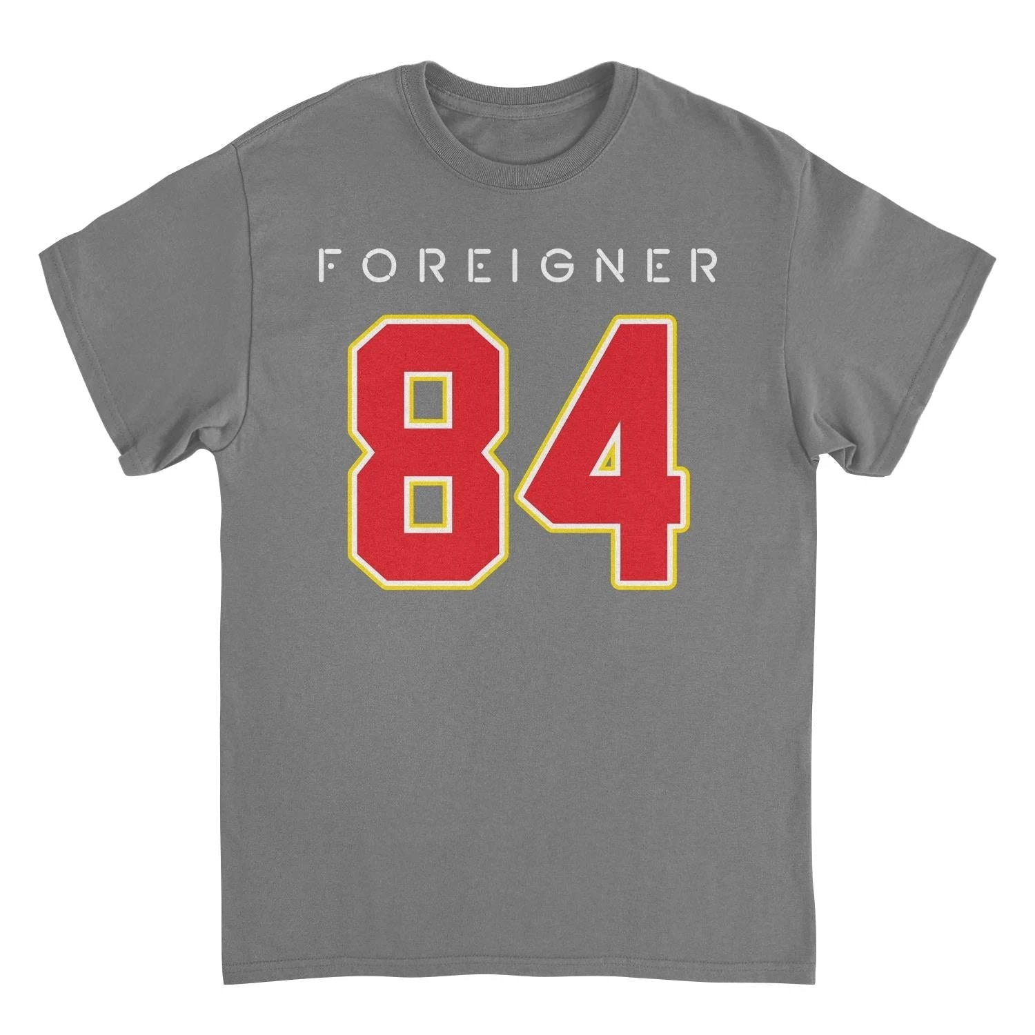 Foreigner Agent Provocateur 84 t-shirt featuring 1984 album design classic rock band graphic tee