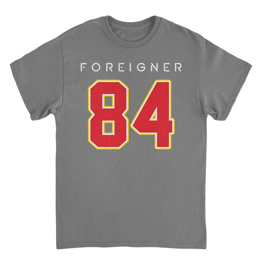 Foreigner Agent Provocateur 84 t-shirt featuring 1984 album design classic rock band graphic tee