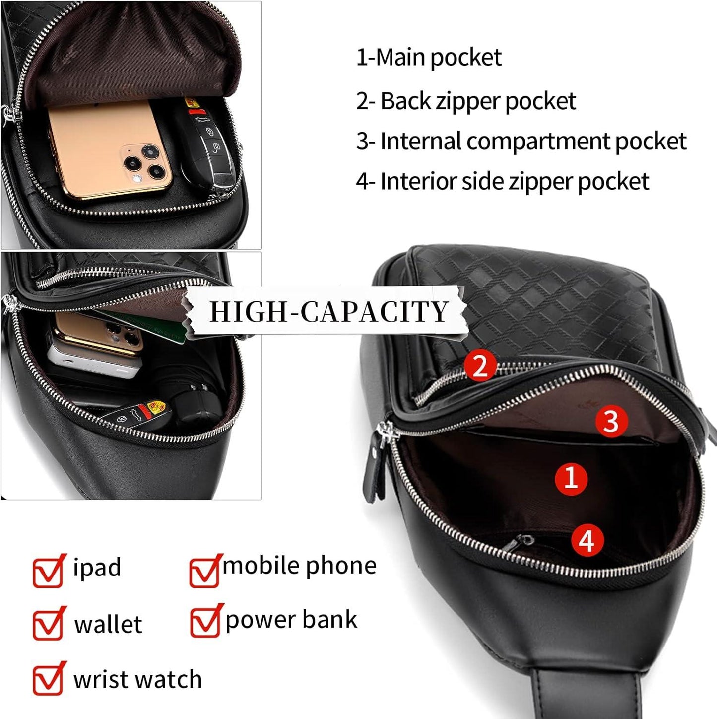 FR Fashion Co. Sling Backpack for Men