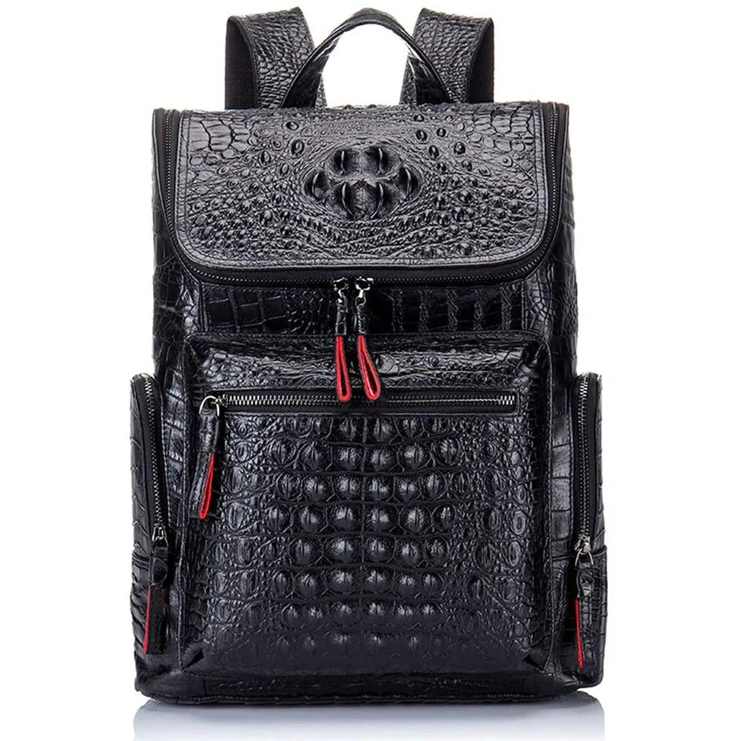Luxurious Leather Croc Design Backpack – Timeless & Sophisticated