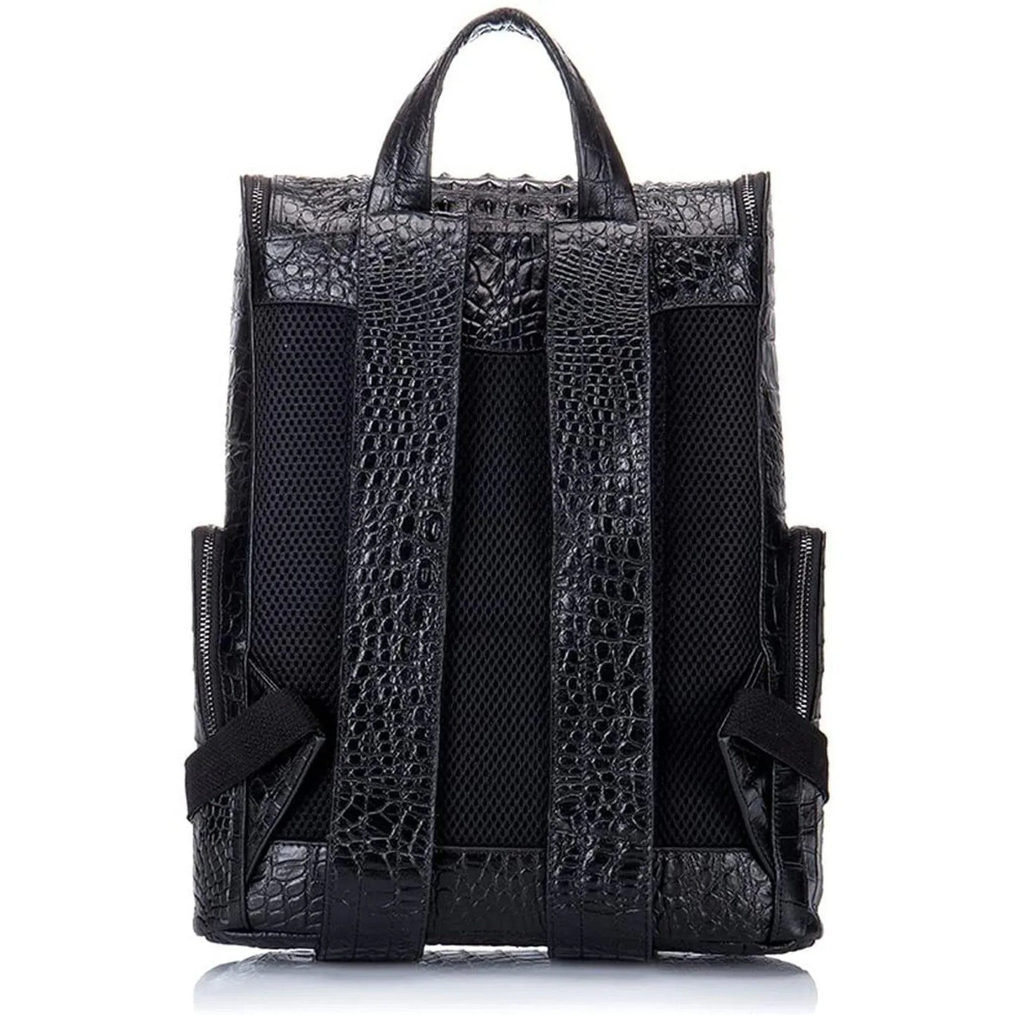 Luxurious Leather Croc Design Backpack – Timeless & Sophisticated