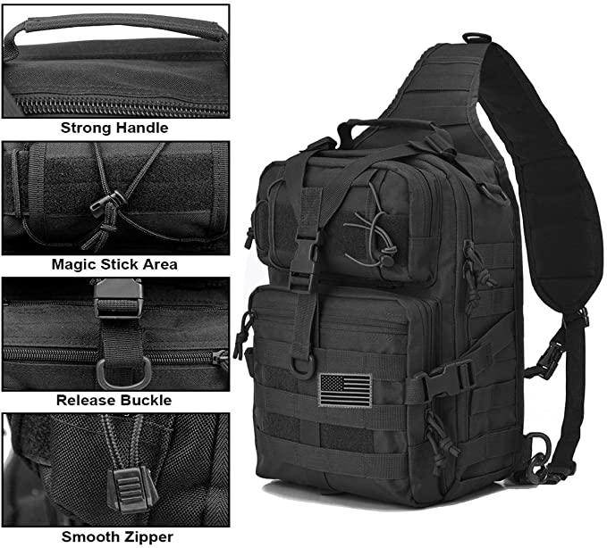 FR Fashion Co. MOLLE Tactical Crossbody Sling Bag