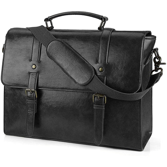 Designer Messenger Bag – PU Leather Laptop Briefcase with Multiple Compartments