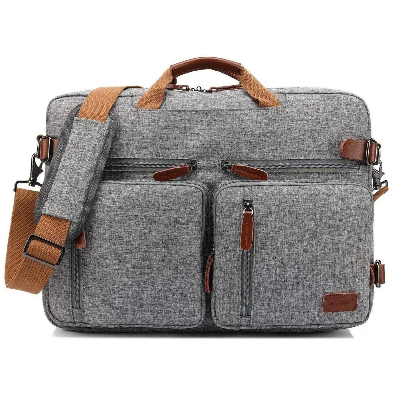 Oxford Canvas Messenger Bag – 3-in-1 Convertible Laptop Briefcase
