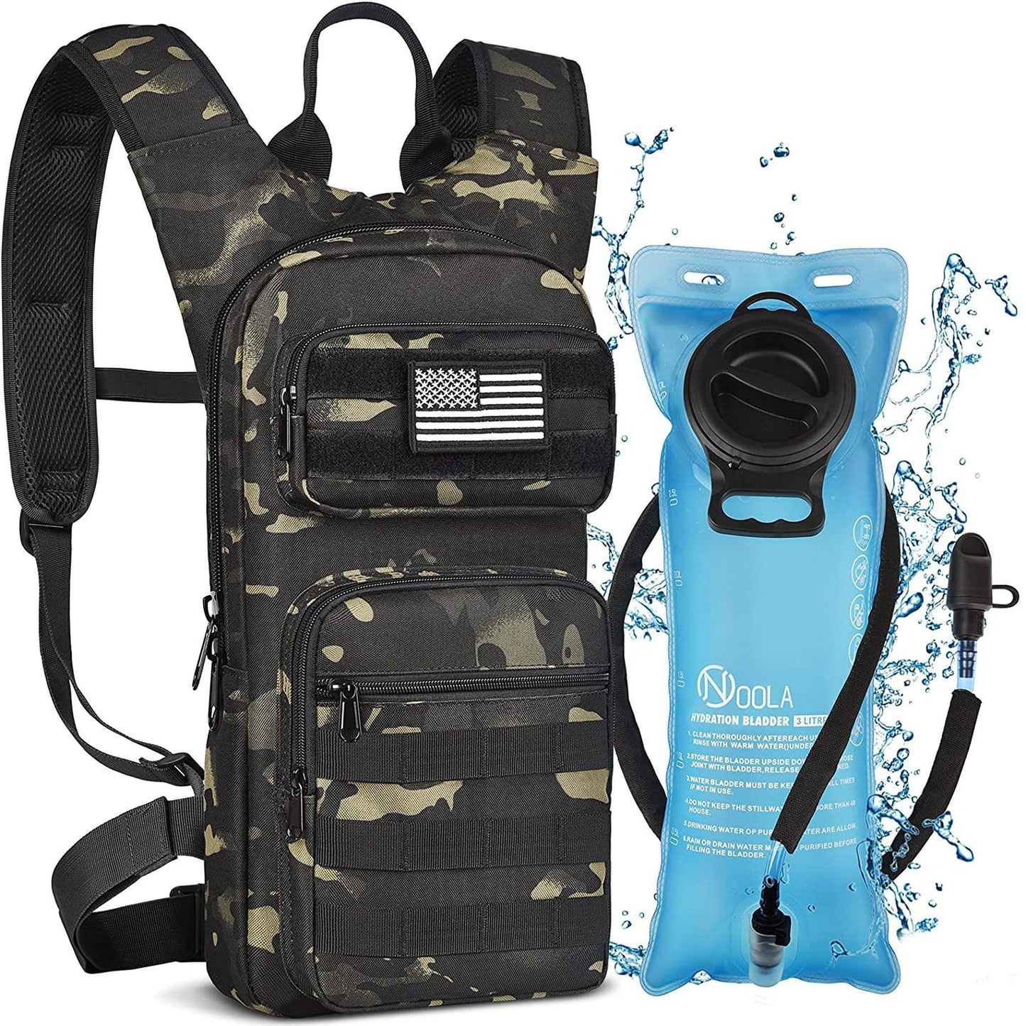 18" Tactical Hydration Backpack – Rugged & Hydrated
