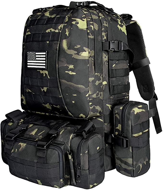 FR Fashion Co. 50L Carry-All Military Tactical Backpack