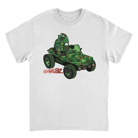 Gorillaz self titled album t shirt featuring debut 2001 band artwork design