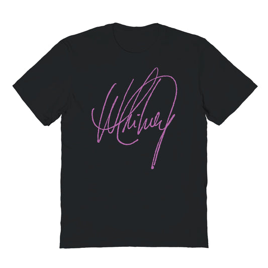 Goodie Two Sleeves Whitney Houston Pink Signature T-Shirt