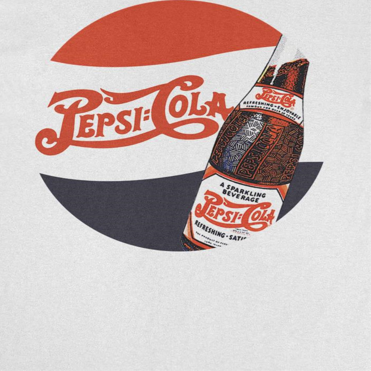 Pepsi Swoosh White T-Shirt by HandyShopping4U2