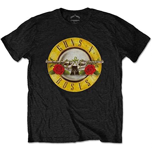 Guns N Roses classic logo black t-shirt with guns and roses emblem