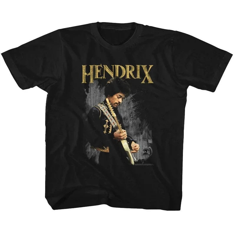 Jimi Hendrix on Guitar Mens T-shirt by HandyShopping4U2