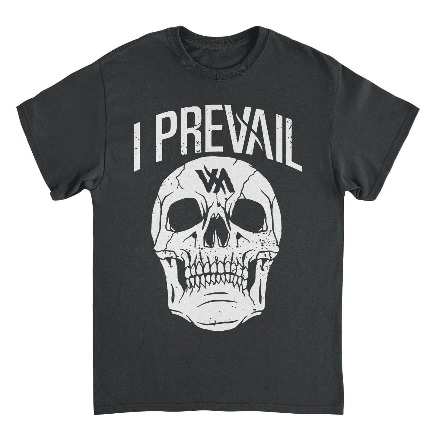 I Prevail skull logo t shirt black officially licensed metalcore band merch graphic tee