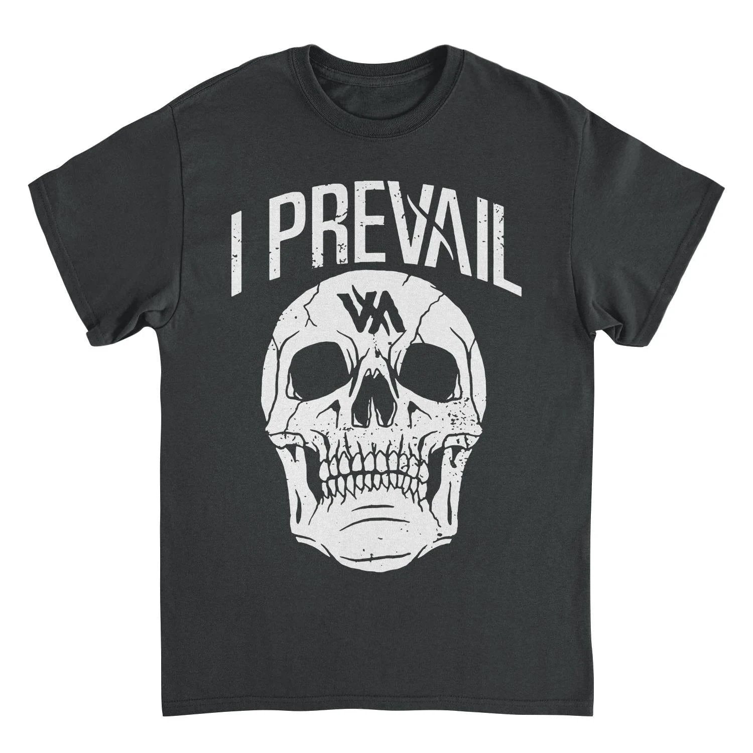I Prevail skull logo t shirt black officially licensed metalcore band merch graphic tee