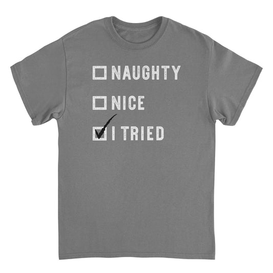 Christmas T-Shirt - Naughty Nice I Tried