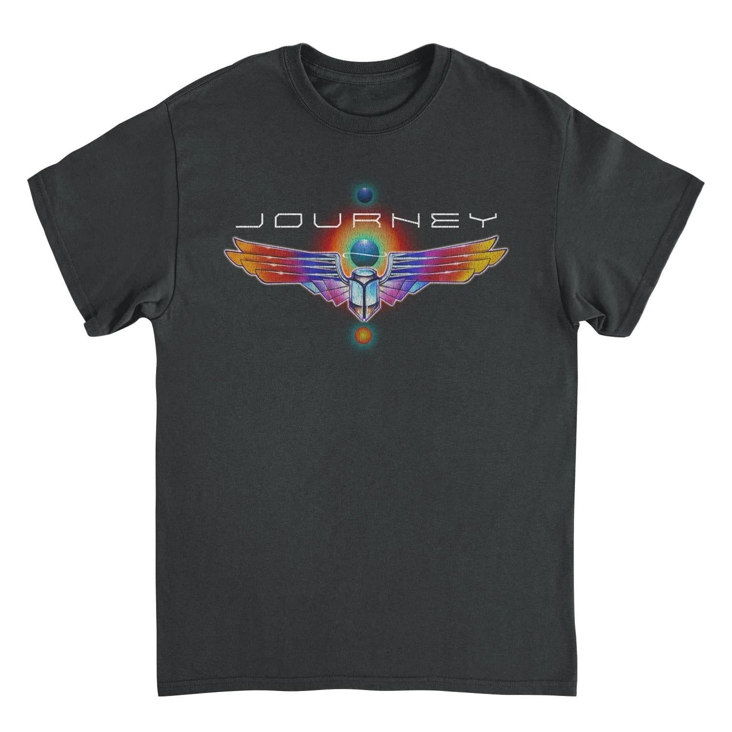 Journey scarab logo t-shirt with colorful wings graphic classic rock band tee