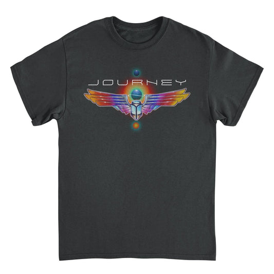 Journey scarab logo t-shirt with colorful wings graphic classic rock band tee