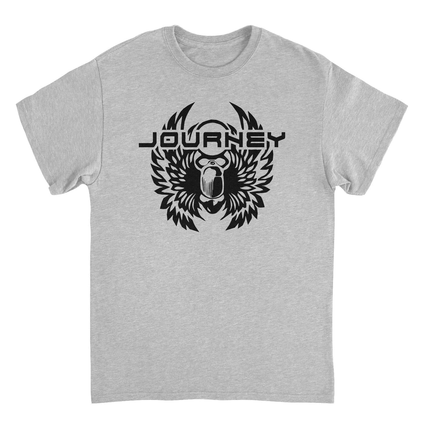 Journey scarab logo t shirt sport grey officially licensed classic rock band tee front design