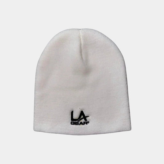LA Gear Embroidered Beanie | Off-White by HandyShopping4U2